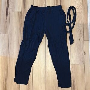 Navy Blue Pants with Belt